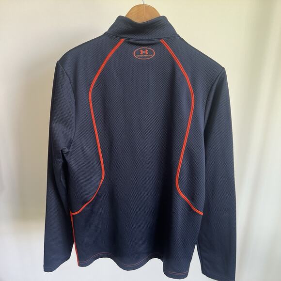 Under Armour Auburn Tigers Long Sleeve Pullover Sweatshirt  1/4 Zip Sweater Sz M - Picture 5 of 8